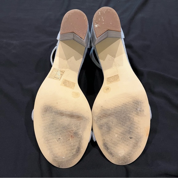 Jessica Simpson Monrae Suede Block Heel Sandal Baby Blue/Gray Size 8 - Picture 8 of 10